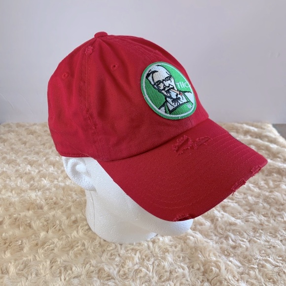 Vintage Kbethos Red Distressed THC Colonel Sanders Baseball Cap - Picture 2 of 8